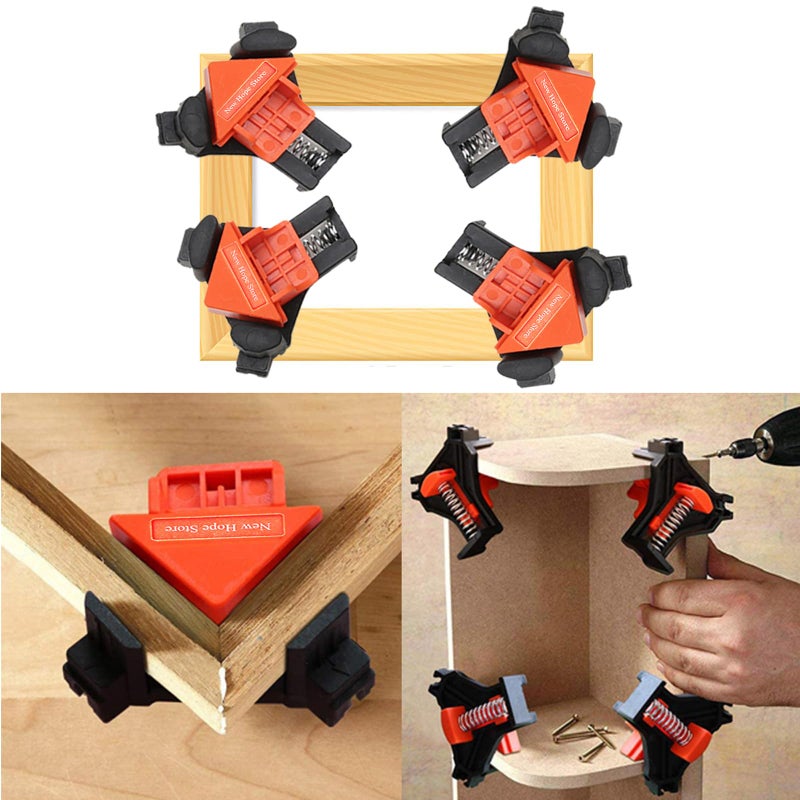 New Hope Store Woodworking 90 Degree Angle Corner Clamps, 8pcs ABS Adjustable Swing Corner Clip Fixer Carpenter Right Angle Fixing Clamps for Drilling, Making Cabinets, Photo Framing, Crafting Projects - Image 5